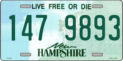 NH license plate 1479893
