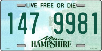 NH license plate 1479981