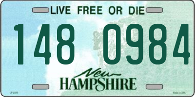 NH license plate 1480984