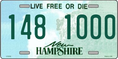 NH license plate 1481000