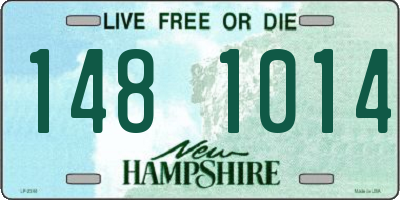 NH license plate 1481014