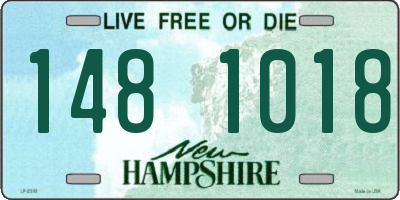 NH license plate 1481018