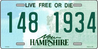 NH license plate 1481934