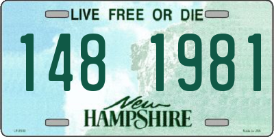 NH license plate 1481981