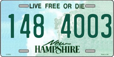 NH license plate 1484003