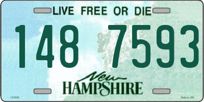 NH license plate 1487593