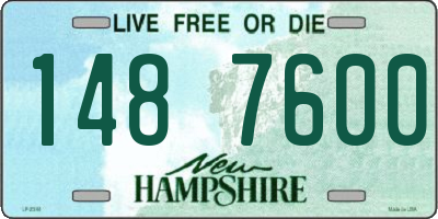 NH license plate 1487600