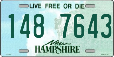 NH license plate 1487643