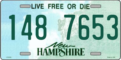 NH license plate 1487653