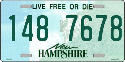 NH license plate 1487678