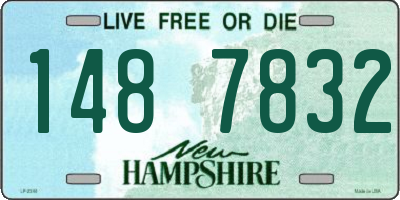 NH license plate 1487832