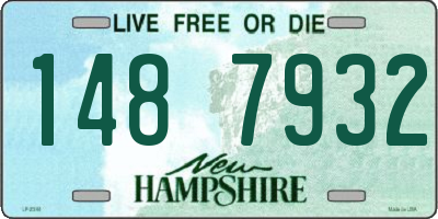 NH license plate 1487932