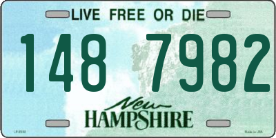 NH license plate 1487982