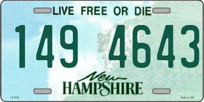NH license plate 1494643