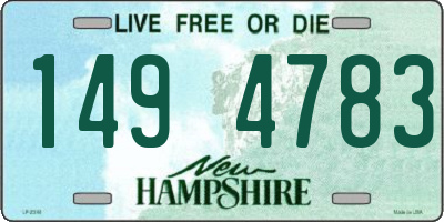 NH license plate 1494783