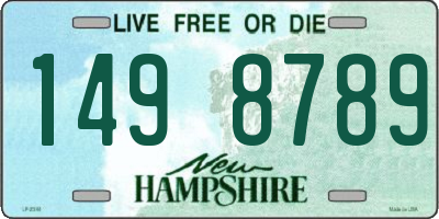 NH license plate 1498789