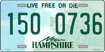 NH license plate 1500736