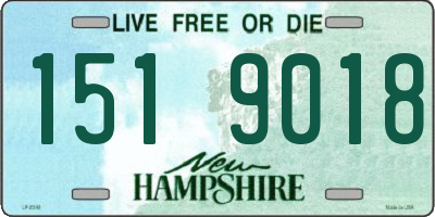 NH license plate 1519018