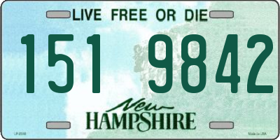 NH license plate 1519842