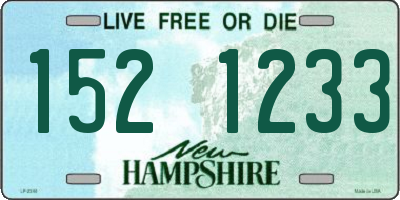 NH license plate 1521233