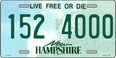 NH license plate 1524000