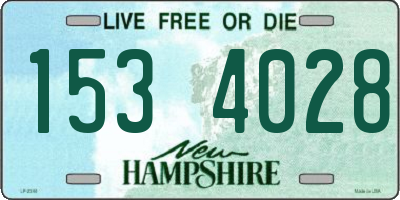 NH license plate 1534028