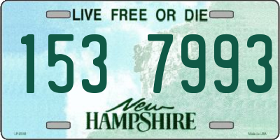 NH license plate 1537993