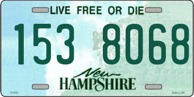 NH license plate 1538068
