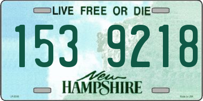 NH license plate 1539218