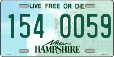 NH license plate 1540059