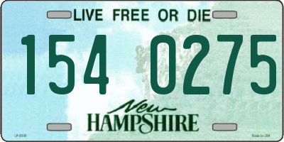 NH license plate 1540275