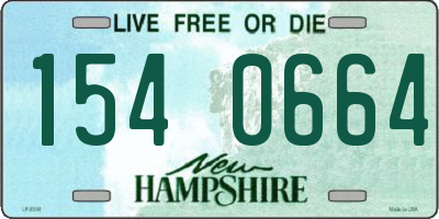 NH license plate 1540664