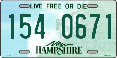 NH license plate 1540671