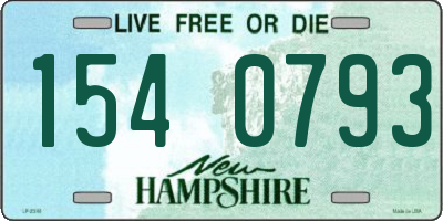 NH license plate 1540793