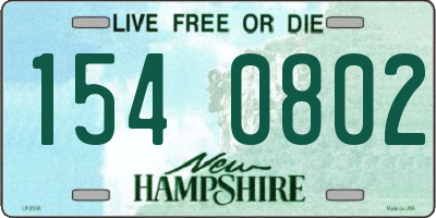 NH license plate 1540802