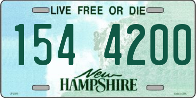 NH license plate 1544200