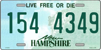 NH license plate 1544349