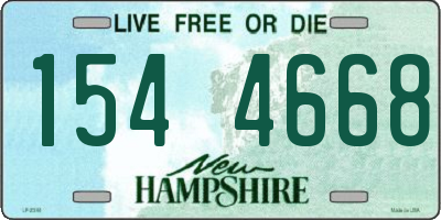 NH license plate 1544668