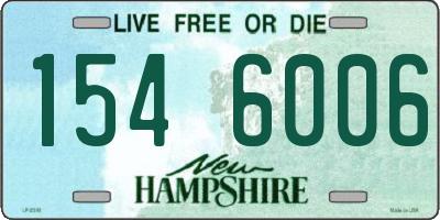 NH license plate 1546006