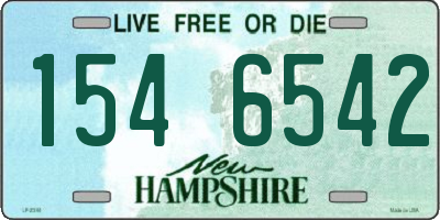 NH license plate 1546542