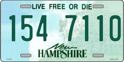 NH license plate 1547110