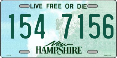 NH license plate 1547156
