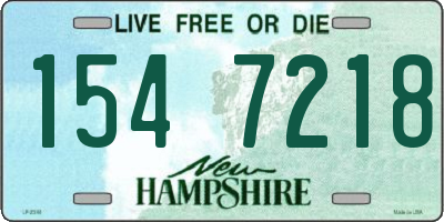 NH license plate 1547218