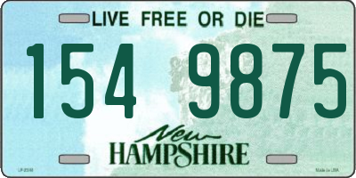 NH license plate 1549875