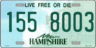 NH license plate 1558003