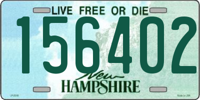 NH license plate 156402