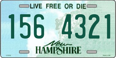 NH license plate 1564321