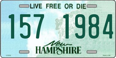NH license plate 1571984