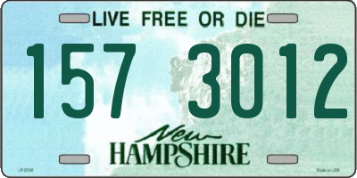 NH license plate 1573012