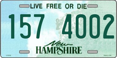 NH license plate 1574002